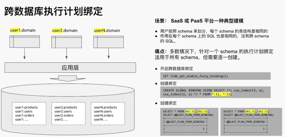 跨数据库执行计划绑定